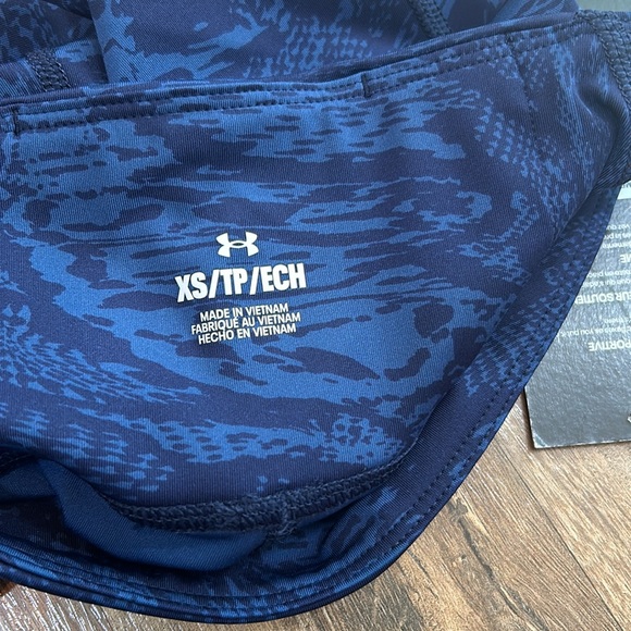 UNDER ARMOUR HIGH RISE LEGGINGS WOMEN BLUE COMPRESSION Sz XS NEW - Picture 8 of 11